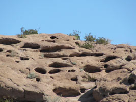 Wind carved holes