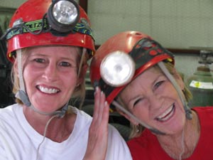 The girls are ready to go - do they look scared?