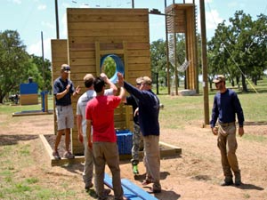 Team building activity at Lone Star Peak Performance