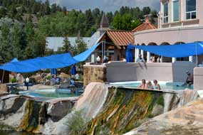 Some of the springs at the resort in Pagosa Springs