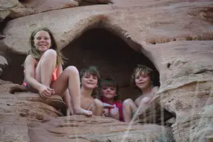Kids enjoying Lake Powell 
