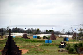Paintball course at Lone Star Peak Performance