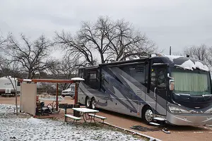 Snow at the campground