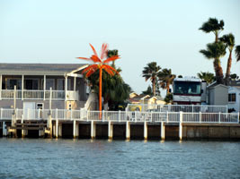 Homes along the channel