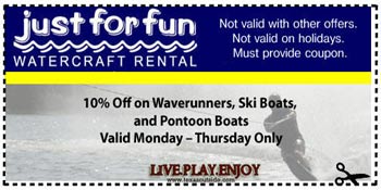 Just for Fun Boat Rental Coupon
