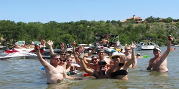 Party cove on Lake LBJ
