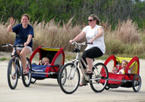 Biking on the beach