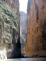 In Santa Elena Canyon - 1500 sheer walls