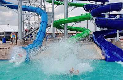 Having fun at a Waterpark