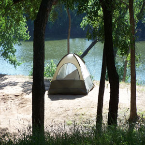 Tent camping at Tres Rios