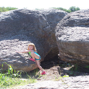 Climb among the rocks