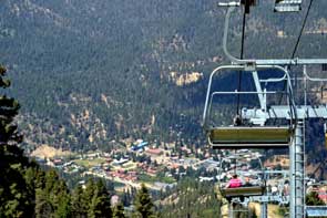 Down the chairlift in Red River