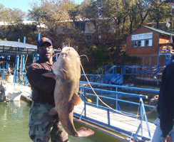 One big fish caught at North Side Marina on Lake Bridgeport