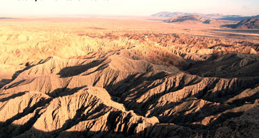 Badlands in Anza Borrego Desert
