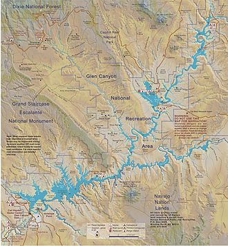 Map of Lake Powell