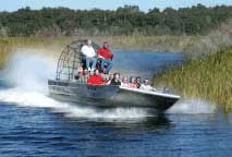 One of the air boats at Boggy Creek