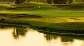 One of the golf holes at Tierra Santa Golf Club 