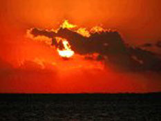 Sunset over Laguna Madre Bay