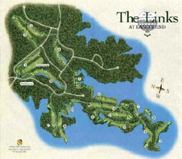 Map of the layout of Links at Land's End golf course