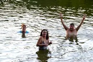 Swimming in the Brazos River