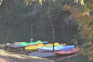 Kayaks at Geronimo Creek