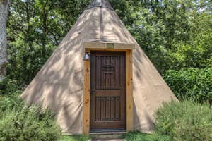 One of the tipis at Geronimo Creek Retreat