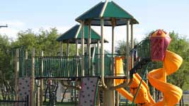 The playscape at the Cliffs Resort