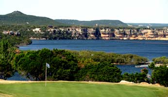 One of the holes overlooking Possum Kingdom Lake