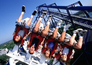 Upside down on the Great White at SeaWorld San Antonio