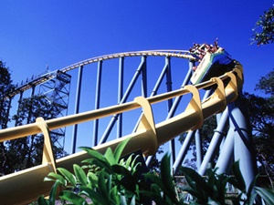 Part of the Steel Eel at Seaworld in San Antonio