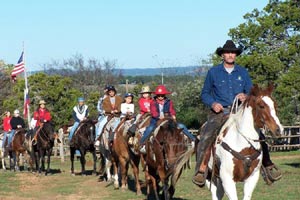 Trail ride at a Texas dude ranch