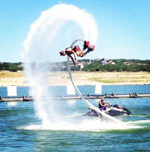 Flip on a flyboard