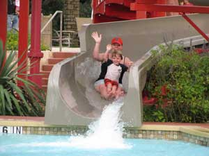 Kids slide at the pool